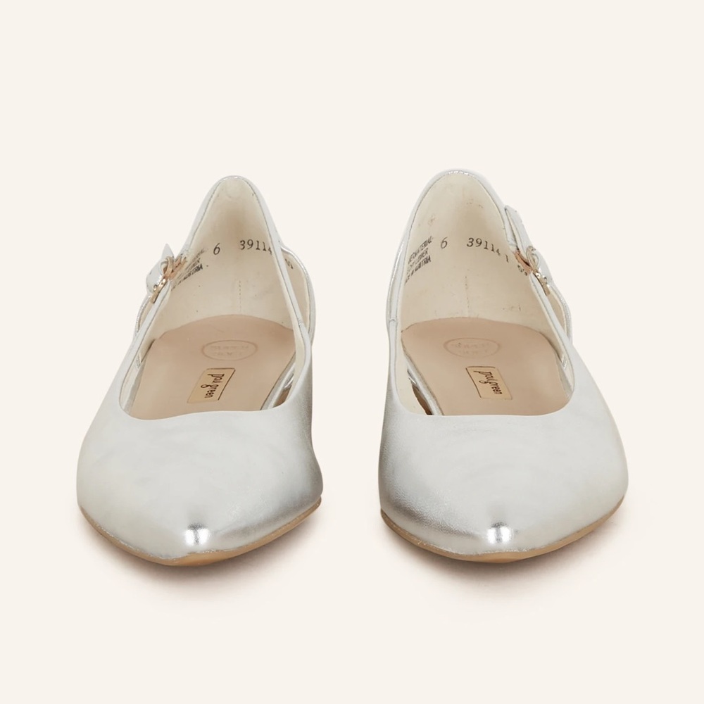 NWOT Paul Green Super Soft Silver Leather Ballet flats Size 9.5 - Picture 4 of 10